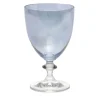 Rosy Set of 2 Blue Wine Glasses