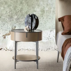 Round Bedside Table by Giuseppe Bavuso