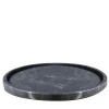 Round Black Marquina Marble Tray