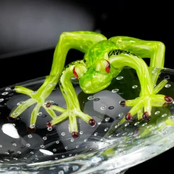 Round Bowl with Green Frog