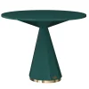 Round Ocean Blue Lacquered Wood Bistro Table