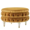 Round Pouf With Capitonnè