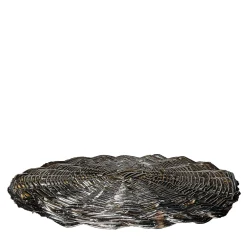 Round Silver Plated Woven Placemat