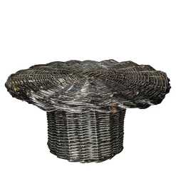 Round Silver Plated woven Cake Stand