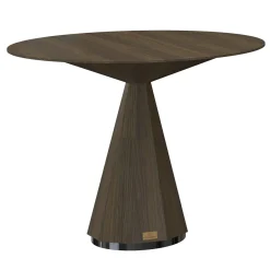 Round Smoked Oak Bistro Table
