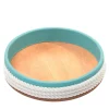 Round Turquoise & White Tray