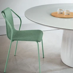 Roundel White Glass Round Table