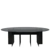Roy Oval Black Dining Table by Filippo Montaina