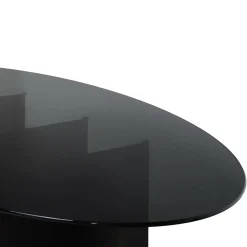 Roy Oval Black Dining Table by Filippo Montaina