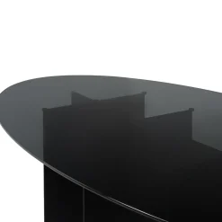 Roy Oval Black Dining Table by Filippo Montaina