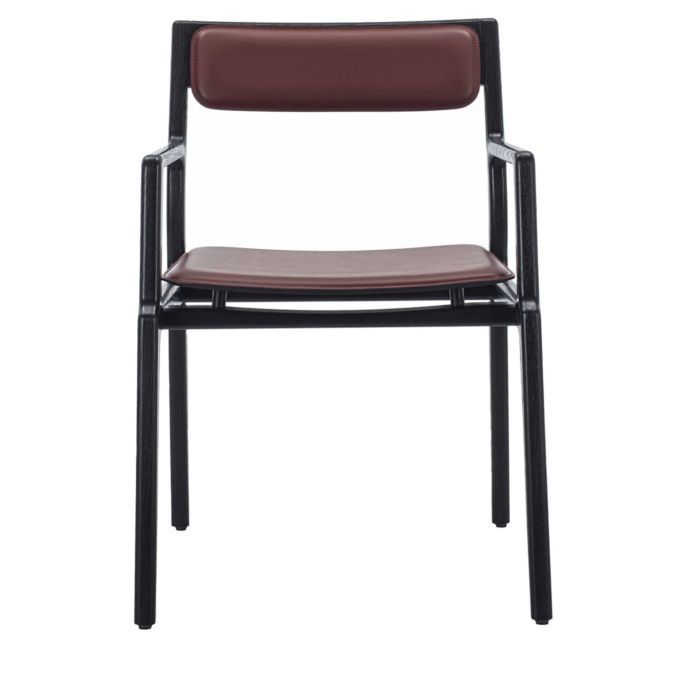 Roza Black Wood & Leather Chair