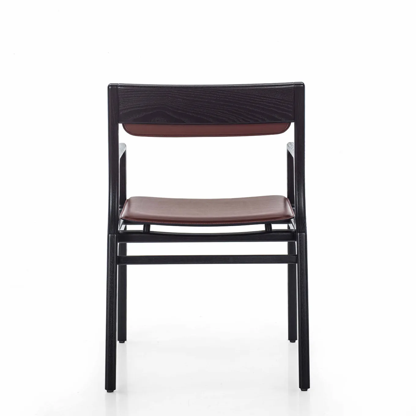 Roza Black Wood & Leather Chair