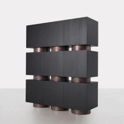 Rubik Black Cabinet by Dainelli Studio