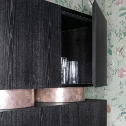 Rubik Black Cabinet by Dainelli Studio