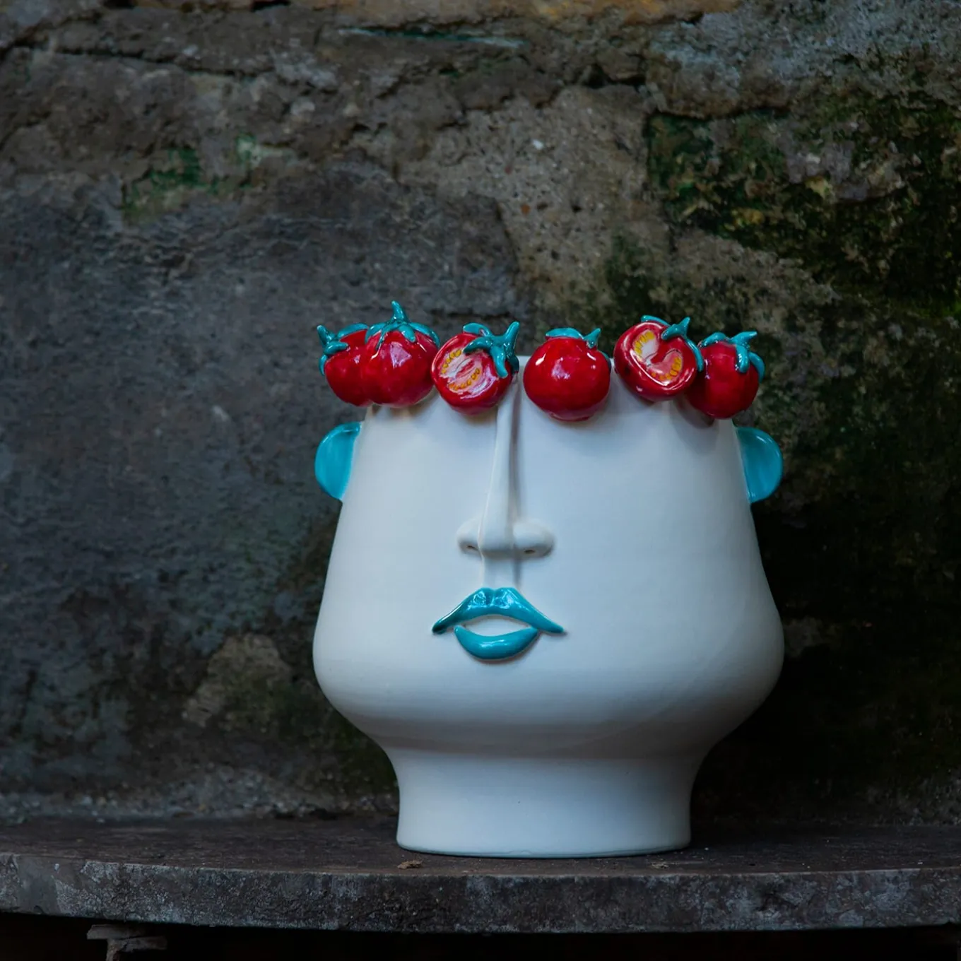 Russidda Multicolor Ceramic Figurative Vase