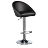 Rusty Black Leather Bar Stool