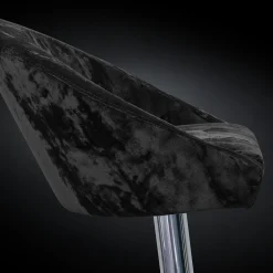Rusty Black Velvet Bar Stool