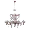 90s 8-arms Murano Glass Chandelier by Cesare Toso