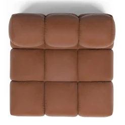 Sacai 3-Module Brown Leather Sofa