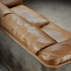 Saint Germain Brown Leather Sofa