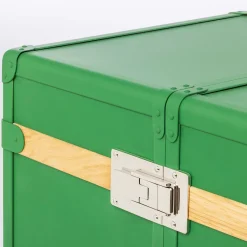 Saint-Tropez Green Wardrobe Trunk with Oak Inserts