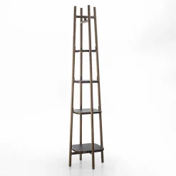 Salina Five-Level Brown Wood Bookcase