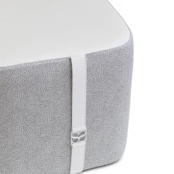 Salina Lubuck Ivory Outdoor Pouf