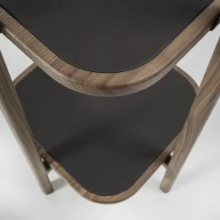 Salina Three-Level Brown Wood Bookcase