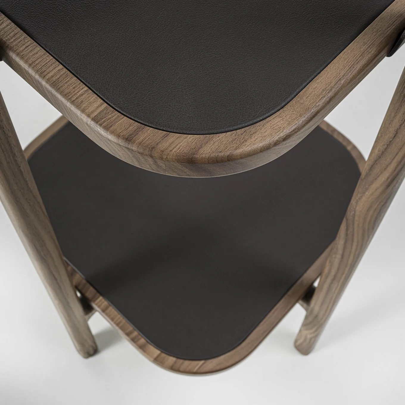 Salina Three-Level Brown Wood Bookcase