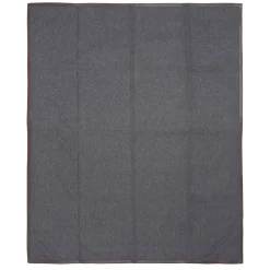 Salon Leather-Hemmed Gray Small Blanket