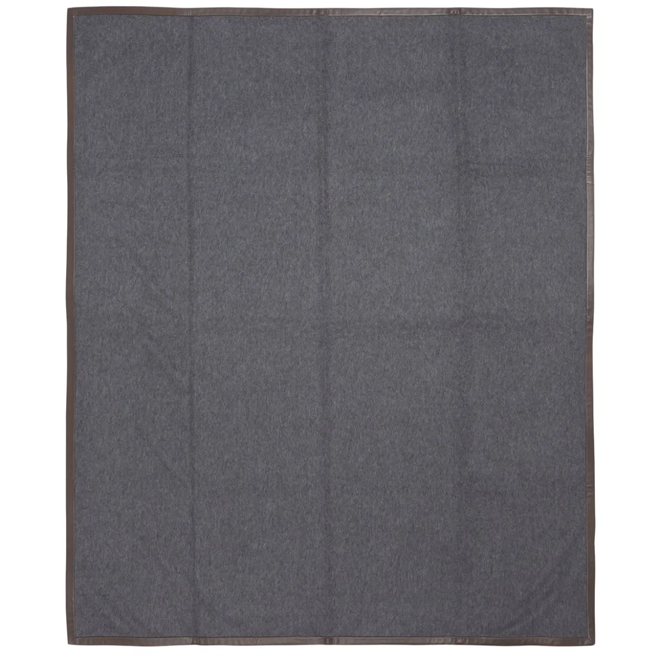 Salon Leather-Hemmed Gray Small Blanket