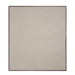 Salon Leather-Hemmed Light-Gray Small Blanket