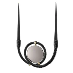 San Marco Mirroring Black Gondola Murano Glass Candleholder