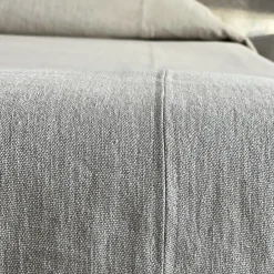 Sand Heavy Linen Bed Cover with Sewing