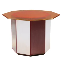 Sandra e Raimondo 35 Wood and Glass Side Table