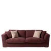 Sandy bordeaux bouclè sofa