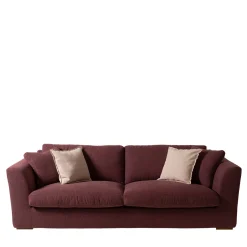 Sandy bordeaux bouclè sofa
