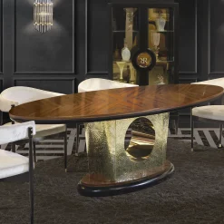 Santos Rosewood Oval Table