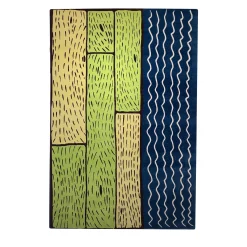 Sapphire Streams Handmade Wool Rug