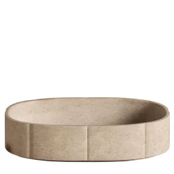 Sartoriale Oval Beige Marble Countertop Washbasin