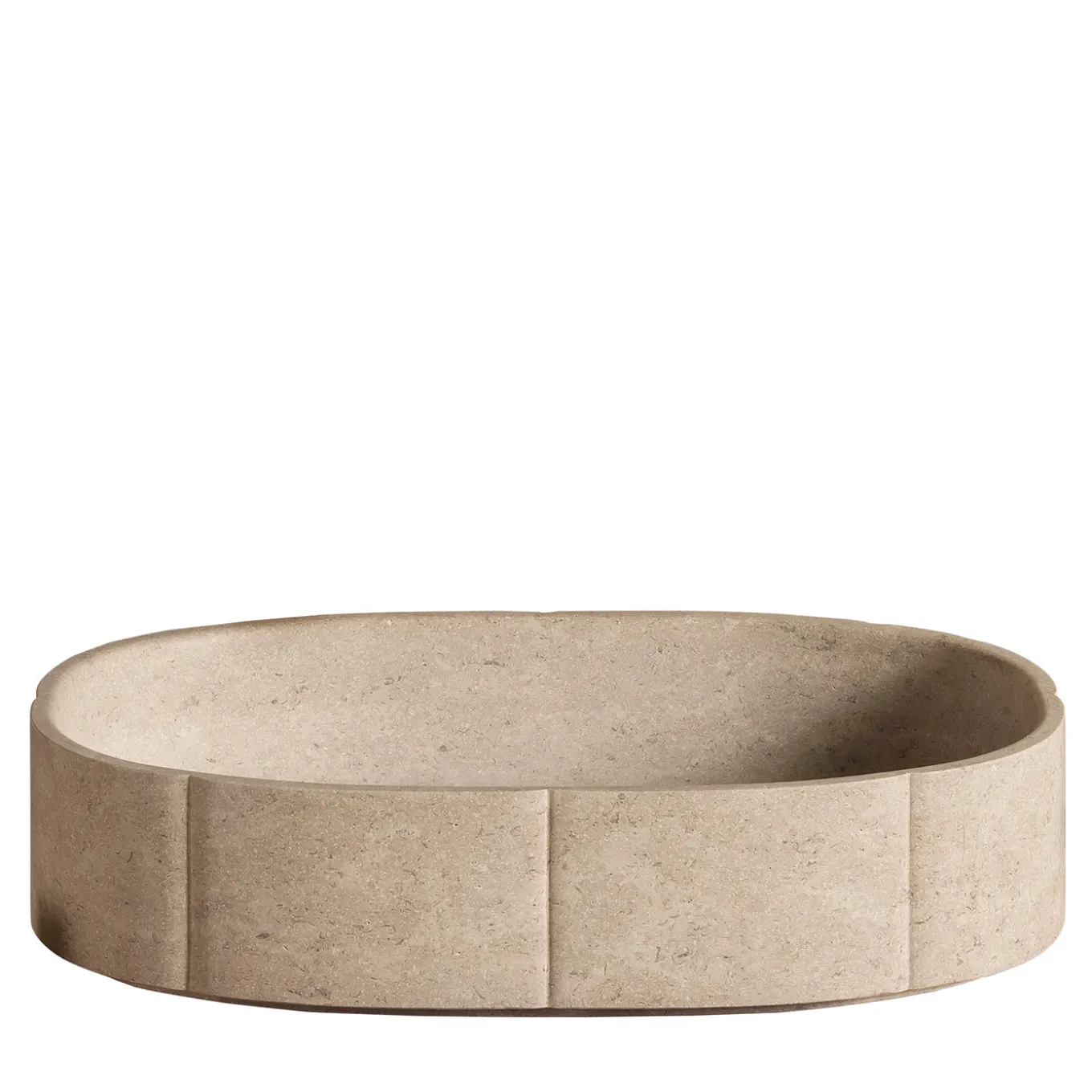 Sartoriale Oval Beige Marble Countertop Washbasin