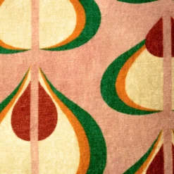 Sassifraga Rectangular Patterned Polychrome Velvet Cushion