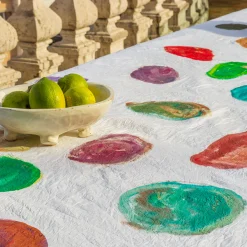 Satellites Rectangular Hand Painted Tablecloth