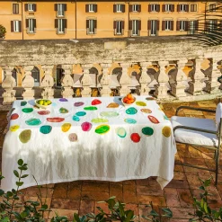 Satellites Rectangular Hand Painted Tablecloth