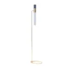 Sbarlusc Glass and Champagne Brass Floor Lamp by Isacco Brioschi
