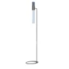 Sbàrlusc Fumé Glass & Gunmetal Brass Floor Lamp by Isacco Brioschi