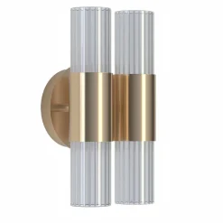 Sbàrlusc Mini 2-Light Transparent & Golden Sconce