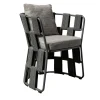 Scacco Dark Gray Dining Armchair by Ludovica & Roberto Palomba