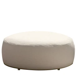 Scacco Round White Pouf by Ludovica & Roberto Palomba