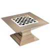 Scaccomatto beige chess table SQ by Pino Vismara
